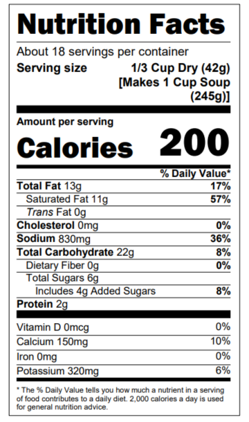 Nutrition Facts