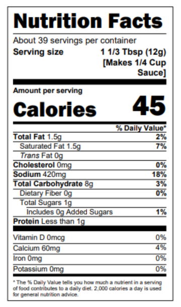 Nutrition Facts