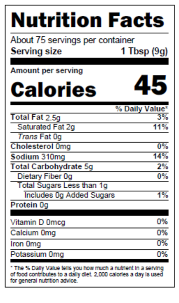 Nutrition Facts