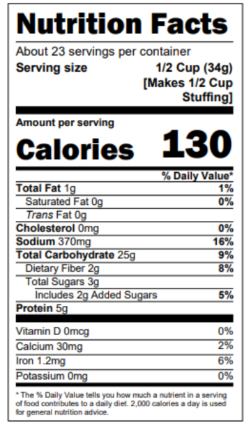 Nutrition Facts