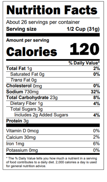 Nutrition Facts