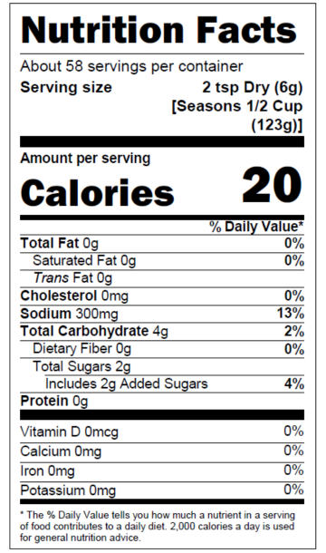 Nutrition Facts