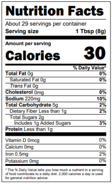 Nutrition Facts