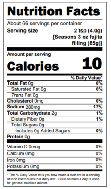 Nutrition Facts