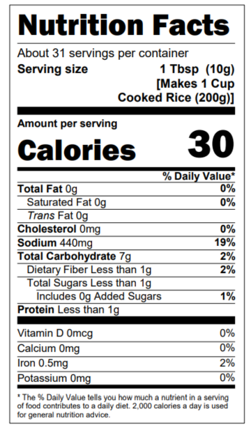 Nutrition Facts