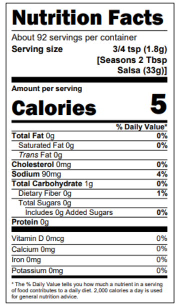 Nutrition Facts