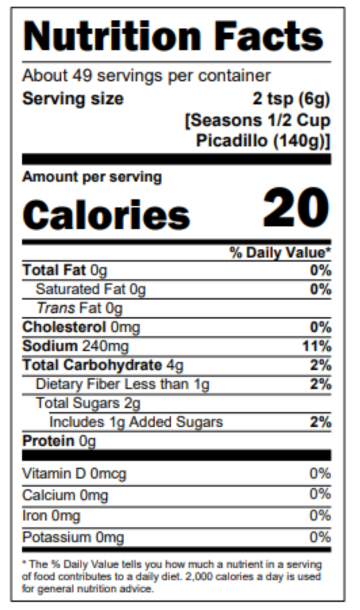 Nutrition Facts